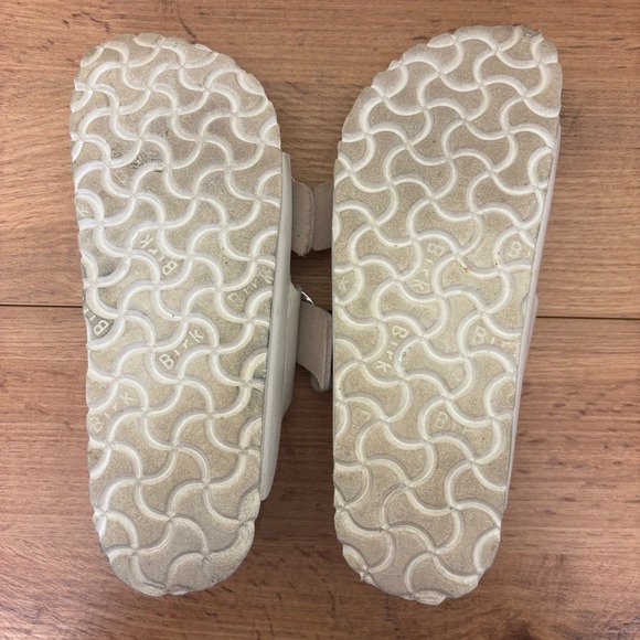 BIRKENSTOCK Arizona Big Buckle Slide Sandal Size 36 White Leather Comfort Casual - Picture 10 of 11